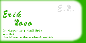 erik moso business card