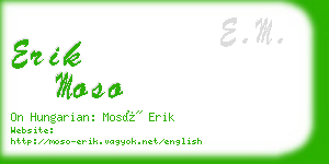 erik moso business card